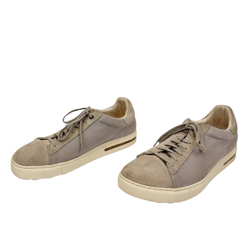Birkenstock Bend‎ Low Gray Canvas Suede Knit Lace Up Sneakers Sz M9 W11 Comfort